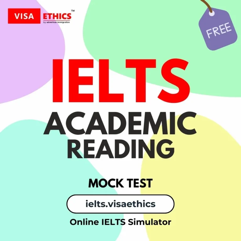 IELTS Academic Reading Practice - Free Reading Mock Test - Free IELTS Online Training by ielts.visaethics.com - Visa Ethics IELTS Simulator